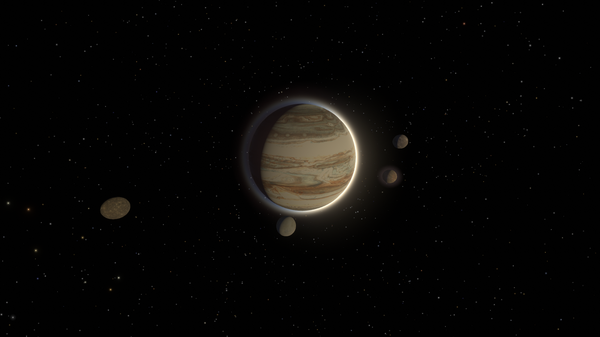 Screenshot of Jupiter from the Real Solar System mod